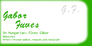 gabor fuves business card